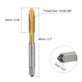 thumbnail image 2 of Uxcell 1/4-28 UNF B2 Spiral Point Thread Tap Titanium Coated Tapping Threading Tool, 2 of 7