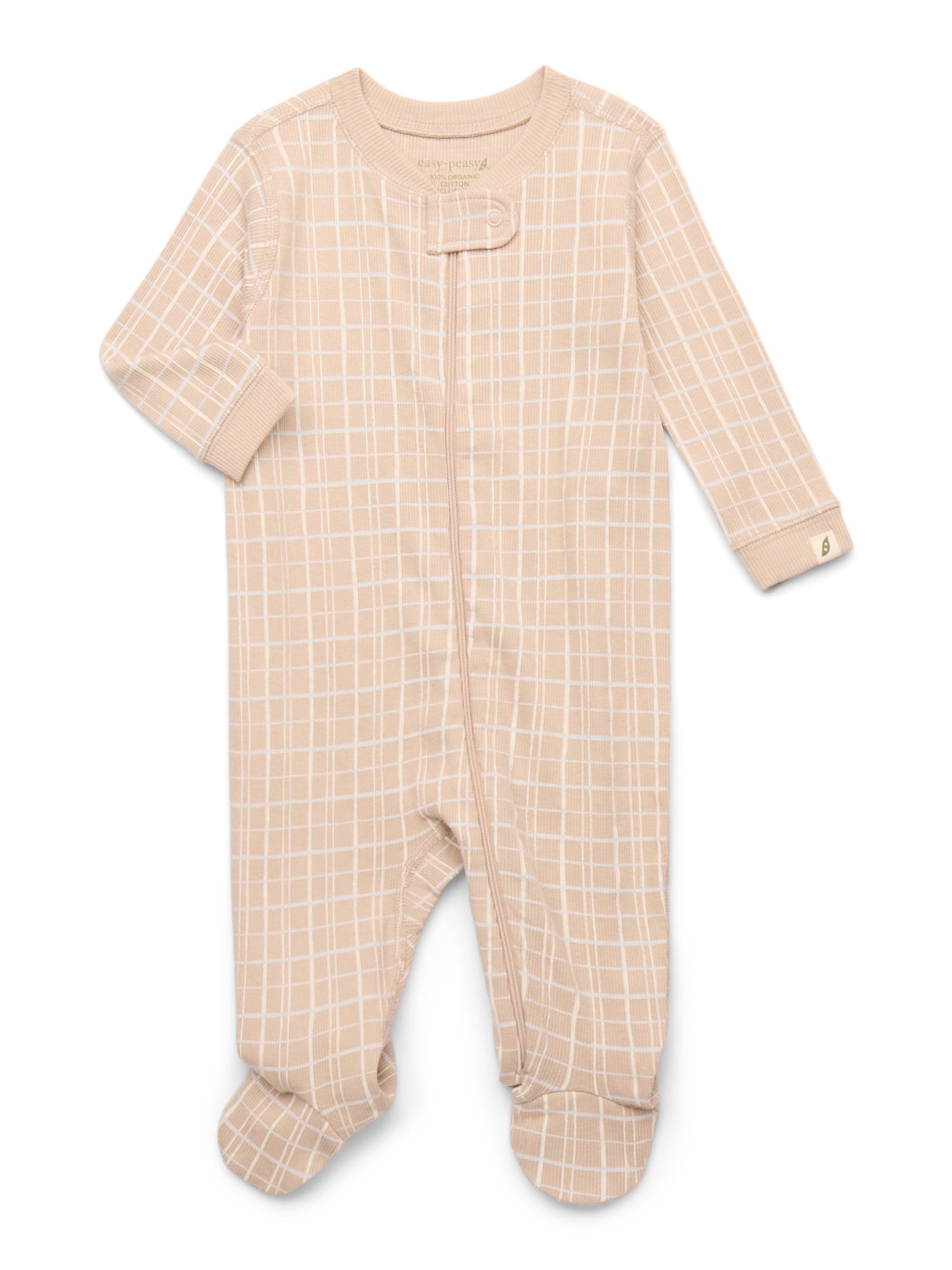 easy-peasy Baby Girls 5-Piece Organic Cotton Pajama Set – Sleeper, Bodysuit, Footed Pants, Hat & Blanket, Sizes 0M–9M
