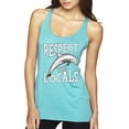 thumbnail image 2 of Wild Bobby Respect The Locals Save Our Oceans Dolphin Animal Lover Women Tri-Blend Racerback Tank Top, Tahiti Blue, Medium, 2 of 6