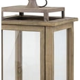 thumbnail image 5 of 18 Inch Rustic Wooden Candle Hurricane Lantern, For Table Top, Mantle, Wall Hanging, or Garden Display, Indoor & Outdoor Use, Extra Large, 5 of 10