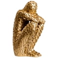 thumbnail image 4 of FRCOLOR Golden Abstract Sculpture Home Decor Modern Figurines for Desk and Table Decorations Synthetic Resin 11.8 Inches, 4 of 8