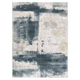 thumbnail image 3 of 7â€™ x 10â€™ Cream and Blue Abstract Patches Area Rug, 3 of 8