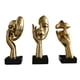 thumbnail image 5 of 3 estatuas de pensadores, esculturas de arte abstracto, adornos decorativos de mesa, modernos dorado, 5 of 9