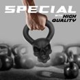 thumbnail image 2 of Kettlebell Yes4All de 11 kg de hierro fundido con diseño Demon Skull, 2 of 6