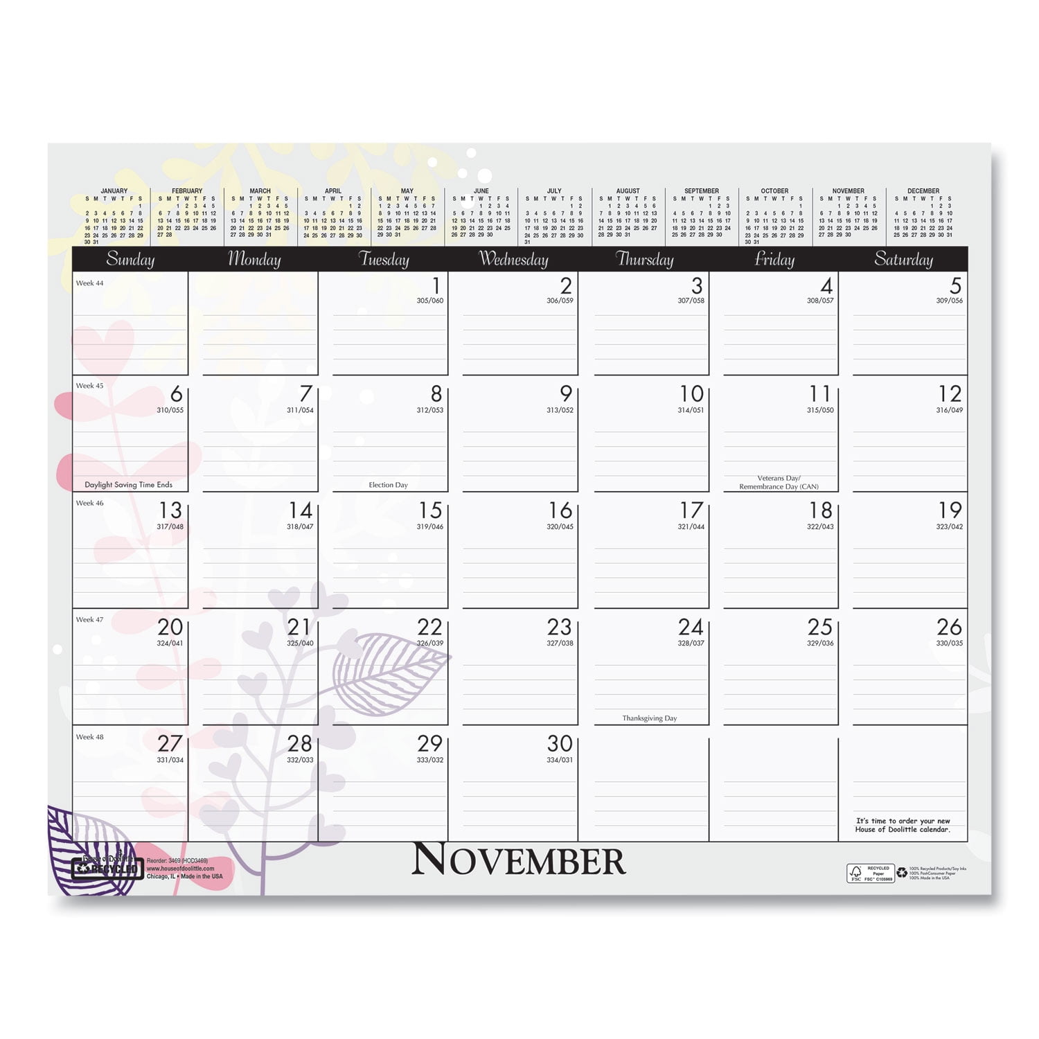 House of Doolittle Doodle Desk Pad Refill, 25 Sheet Pad, 22" x 17"