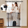 thumbnail image 2 of Pet Gate, 29.5''-34.25'' DOMIPET Pet Gate with Cat Door, Pressure Mount, Safety Gate Gift,Black, 2 of 6