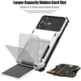 thumbnail image 2 of KOMI Compatible with iPhone 16 Pro Max Case with Card Holder[Store 5 Cards] Dual Layer Heavy Duty Shockproof Wallet Case with Hidden Card Slot Large Storage Cover for Men&Women 6.9'' White, 2 of 5