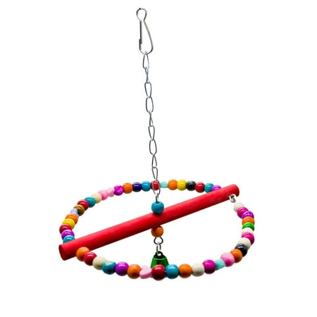 Bird Wooden Cage Perch Toys Parrot Swin Macaw African Greys