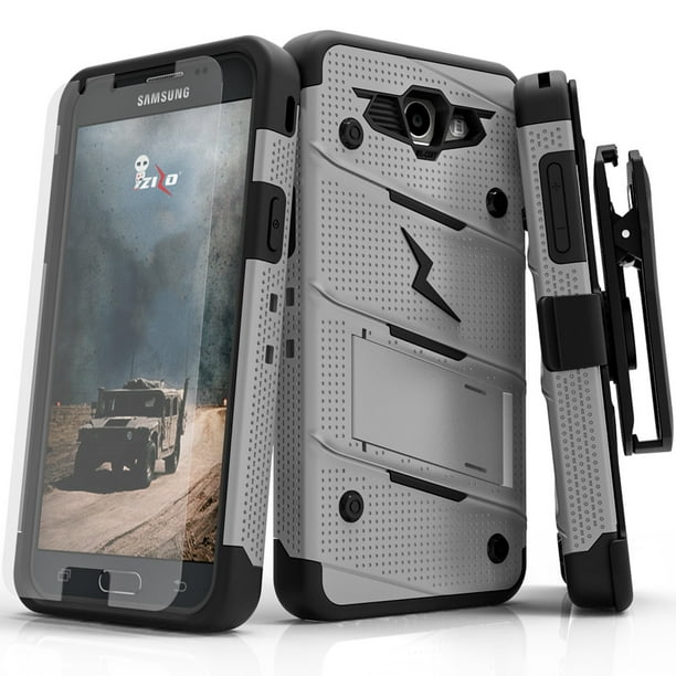 Samsung Galaxy J7 V Case Zizo Bolt Series W Galaxy J7 17 Screen Protector Kickstand Military Drop Tested Holster Samsung Galaxy J7 17 Walmart Com Walmart Com