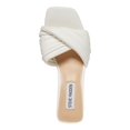 thumbnail image 3 of STEVE MADDEN Womens White Quilted Padded Twinkled Square Toe Kitten Heel Slip On Heeled Sandal 9.5 M, 3 of 4