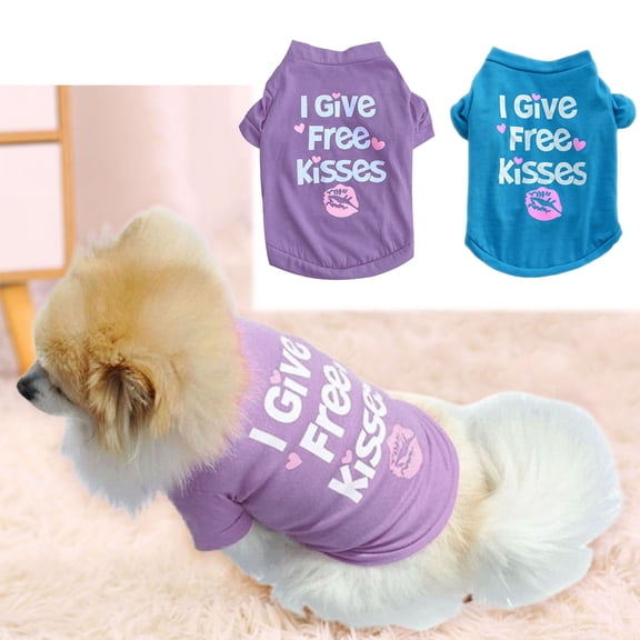 Walbest Pet Dog Vest Letter Printing Absorbent Short Sleeve Fashion Puppy T-shirt