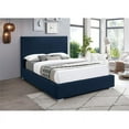 thumbnail image 4 of Meridian Furniture Crosby Navy Linen Textured Fabric Full Bed, 4 of 15