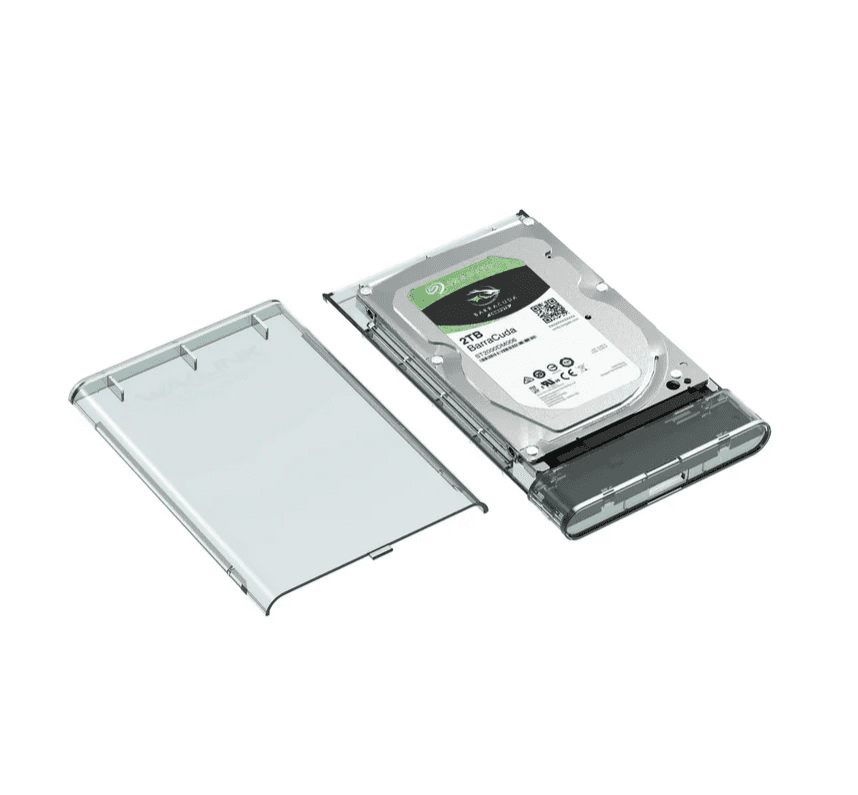 USB 3.0 to SATA External Hard Drive Enclosure for 2.5 inch 5mm/7mm/9.5mm SATA I/II/III HDD/SSD Support UASP Function, Max 4TB Tool-Free Design
