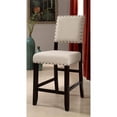 thumbnail image 3 of Furniture of America Sinuata Fabric Counter Height Chair in Black (Set of 2), 3 of 6