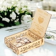 thumbnail image 6 of Dekaim Wooden Message Box, Wooden Guest Book Message Box Gift Card Holder Romantic Wedding Signature Supplies, 6 of 8