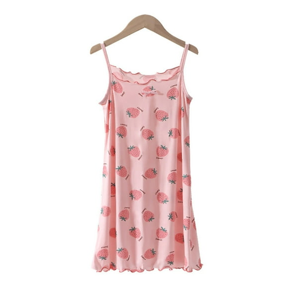 Girls Cotton Nightgowns Cotton Summer Comfy Nightdress Sleepwear Short Sleeve Cutedresses for Toddler Clothes 3-14 Years