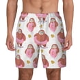 thumbnail image 2 of Picia Sloth with Donuts1 pattern Mens Swim Trunks with Compression Liner Stretch Beach Shorts Quick Dry with Zipper Pockets No-Chafing Board Shorts-Medium, 2 of 9