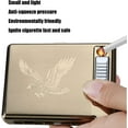 thumbnail image 6 of Moonwbak Cigarette Case Lighter, Metal Full Pack 20 Regular Cigarettes Box Holder USB Rechargeable Cigar Lighter Flameless Windproof with USB Cable Best for Birthday Gifts (Eagle), 6 of 6