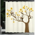 thumbnail image 4 of Ambesonne Funny Shower Curtain, Climbing Fun, 69"Wx84"L, Brown Yellow, 4 of 5