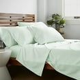 thumbnail image 2 of American Home Collection 6 Pieces Bed Sheet Set Brushed Microfiber 16 Inches Deep Pocket Wrinkle Free Light Green Sheets (Full, Mint), 2 of 15