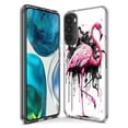 thumbnail image 3 of MUNDAZE Motorola Moto G Pure G Power 2022 G Play 2023 Shockproof Clear Hybrid Phone Case Pink Flamingo Painting Graffiti Cover, 3 of 5