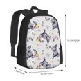 thumbnail image 3 of Vsdgher Rabbit And Butterfly Print Backpack for Women Men School Bookbag with Laptop Compartment for College Work Travel, Simple Fashion Casual Daypack, Fit 15" Laptop, 3 of 8