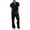 Black, variant on Qiopertar Men's Zipper Overalls Lapel Jumpsuit Casual Long Sleeve Solid Color Coveralls Workwear Utility Jumpsuits, Black L