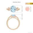 thumbnail image 4 of ANGARA Natural Solitaire 2.2 ct Aquamarine Criss Cross Ring with Diamonds in 14K Rose Gold for Women (Size-10x8mm) | March Birthstone, Anniversary, Jewelry Gift for Women | Natural Aquamarine Ring, 4 of 9