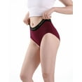thumbnail image 3 of INNERSY Period Underwear High Waist Cotton Postpartum Womens Menstrual Panties 5 Pack(M,Vintage), 3 of 6