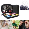 thumbnail image 2 of Lock Box Sewing Kit Repair Set Needles Portable Mini Mending Button Travel Sew Kits, 2 of 5