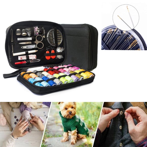 Agiferg Sewing KIT Repair Set Needles Portable Mini Mending Button Travel Sew Kits