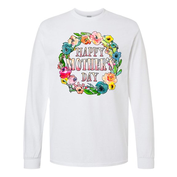 Inktastic Happy Mother's Day Flowers Long Sleeve T-Shirt