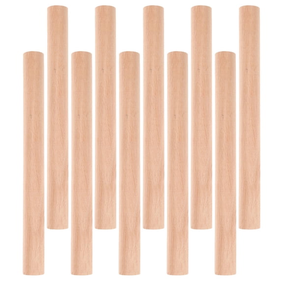 LOLIPPYY 10pcs Wood Dowels Wood Color for Support DIY Projects