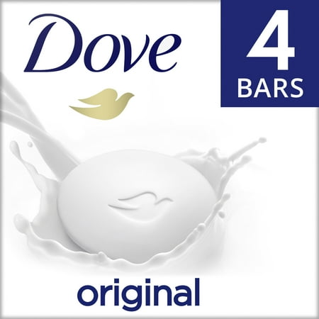 Dove Beauty Bar Original Gentle Skin Cleanser More Moisturizing Than Bar Soap  3.75 oz  4 Bars