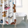 thumbnail image 4 of Cartoon Dachshund Shower Curtain 36"x72" ,Bathroom Decorative Shower Curtains Set with 12 Hooks,Modern Waterproof Washable Shower Curtain, 4 of 6