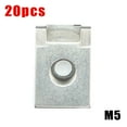 thumbnail image 1 of 10 Pcs 20 Pcs Clips de Voiture 50 Pcs Écrous à Ressort en U Clips M5 M6 Panneau de Carénage Accessoires de Cheminée en Métal, 1 of 7