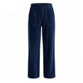 thumbnail image 5 of BUIGTTKLOP Corduroy Pants for Women High Waisted Lounge Pants Wide Leg Loose Fit Trousers with Pockets, 5 of 5