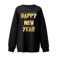 thumbnail image 2 of Gibobby Sudadera oversize mujer Sudaderas Camisa de Cuello Redondo Sólido de Manga Larga para Mujer atlético(Negro,XL), 2 of 3