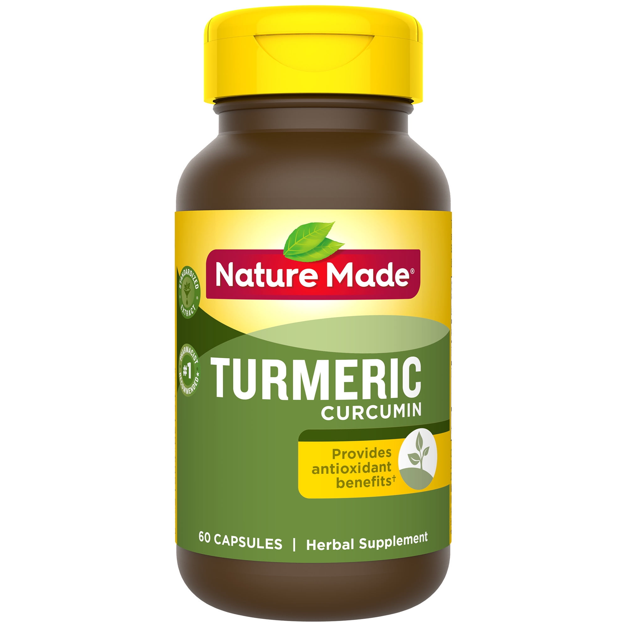 Nature Made Turmeric 500 mg Capsules, 60 Count for Antioxidant Support