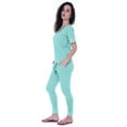 thumbnail image 2 of Moomaya Womens Plain Nightwear Set w/ Pyjama Cotton Sleepwear 2 Pcs Nightdresses, 2 of 7