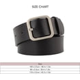 thumbnail image 5 of HUGFEGWE Ceinture en Cuir PU pour Femmes Réglable Lignes de Couture Fines Mode Décontractée Boucle à Ardillon pour Pantalon Robe CJB91-76337, 5 of 5