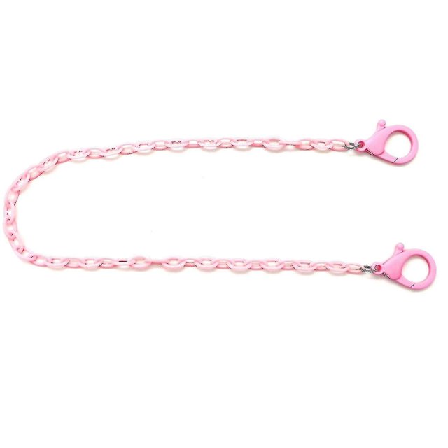 Cordón ajustable para soporte de mascarilla facial de acrílico (rosa)