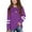 Purple, variant on Kiijoy Big Girls Stripe Long Sleeve T-Shirt Casual Crewneck Pullover Shirt, Sizes 8-9