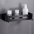 thumbnail image 5 of Yuarrent Estante de esquina para baño, estante de cosméticos montado en la pared, organizador de drenaje de aleación de aluminio, soporte de Juegos de accesorios de baño Tipo 4 Yuarrent HA059992-04B, 5 of 5