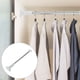 thumbnail image 3 of Barra de secado de ropa retráctil de acero inoxidable para cortina de ducha, sin perforaciones, para armario de baño (blanco), 3 of 6