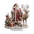 thumbnail image 1 of Decoración de mesa acrílica 2D con motivo de Papá Noel, resistente al agua, para coleccionistas. Estilo A, 1 of 6