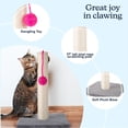 thumbnail image 2 of Rascador para Gatos PETMAKER con Cuerda de Sisal y Juguete de Bola de 43 cm Gris, 2 of 6