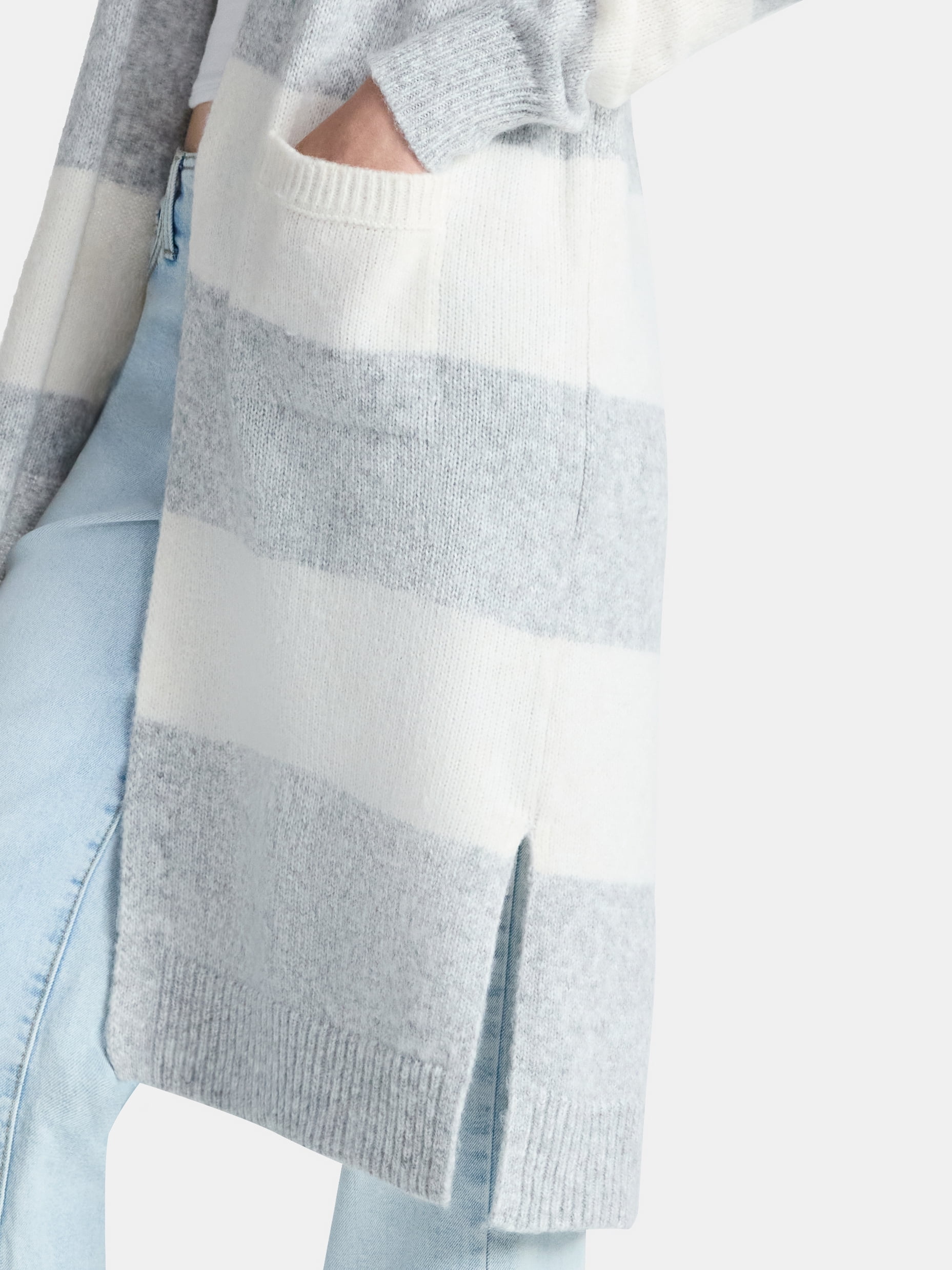 No Boundaries Striped Open Front Duster, Women’s