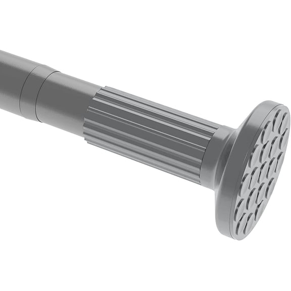 Ktinnead Tension Curtain Rod 129-148in,Extra Long Curtain Rods No Drilling for Window Bathroom Patio,Adjustable Spring Shower Curtain Rod,Easy to Install Never Rust,Rod Diameter 1.26in-Gray
