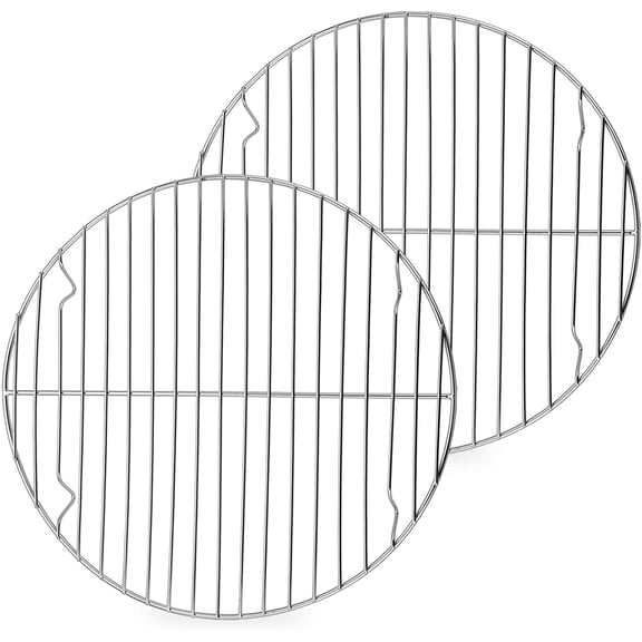 10½ Inch Cooking Rack Round, Stainless Steel Round Rack for Cooking Cooling Steaming Baking, Fit Air Fryer Pot Pressure Cooker, 2 Pack -Oven & Dishwasher Safe,